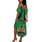 Afro Kenya National Heroes Day Summer Maxi Dress Mashujaa With Lion Head And Coat Of Arms
