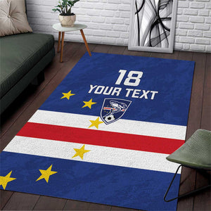 Cape Verde Football Go Champion Custom Area Rug Sporty Style - African Pride