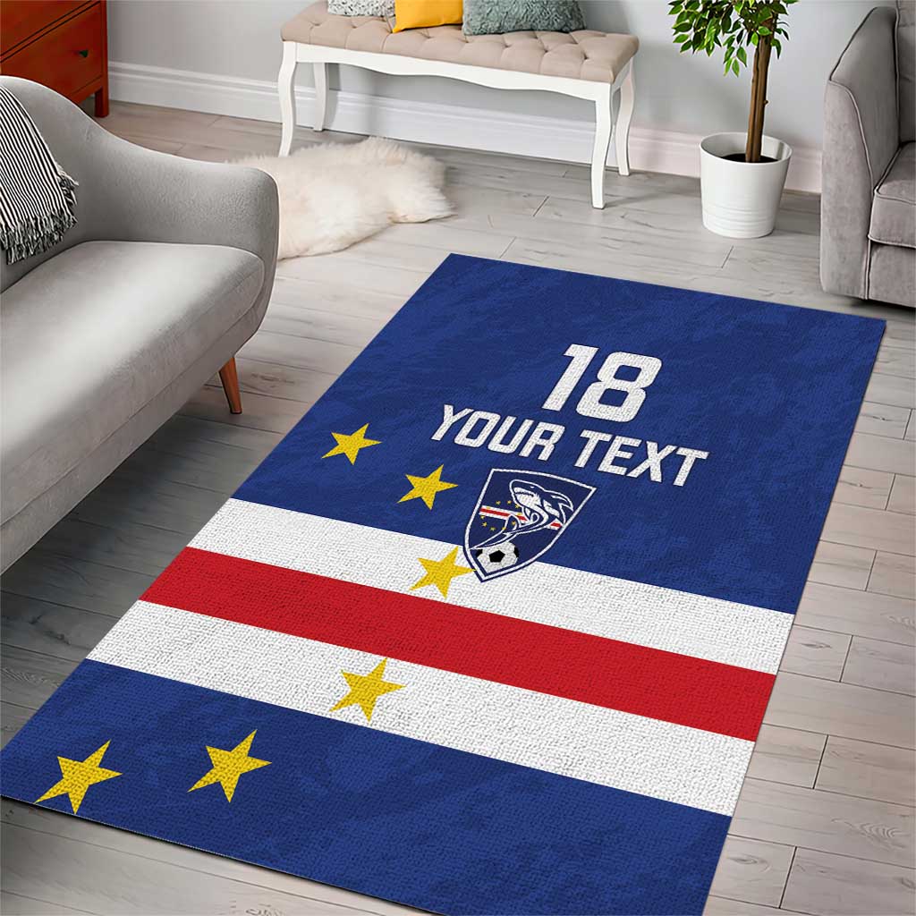 Cape Verde Football Go Champion Custom Area Rug Sporty Style - African Pride