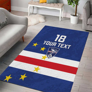 Cape Verde Football Go Champion Custom Area Rug Sporty Style - African Pride