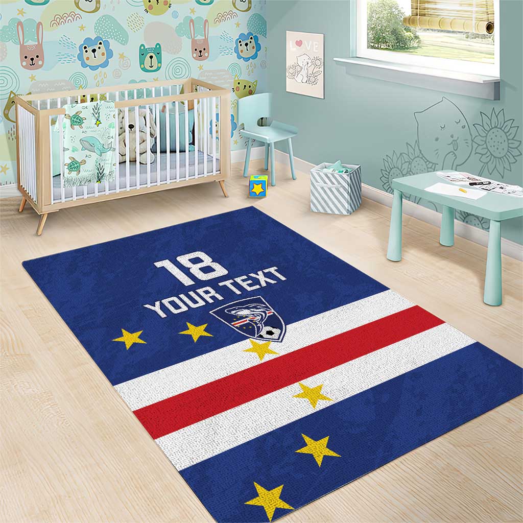 Cape Verde Football Go Champion Custom Area Rug Sporty Style - African Pride