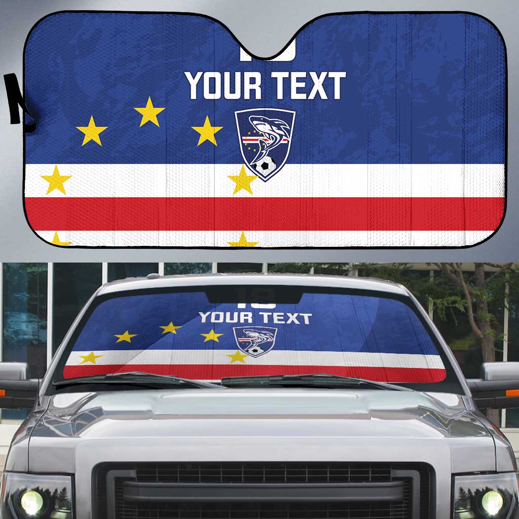 Cape Verde Football Go Champion Custom Auto Sun Shade Sporty Style