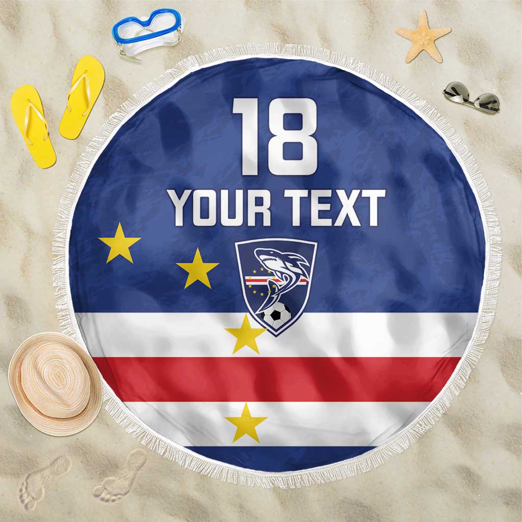 Cape Verde Football Go Champion Custom Beach Blanket Sporty Style - African Pride