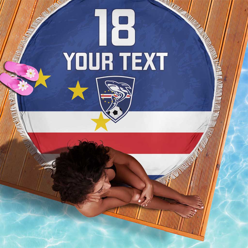 Cape Verde Football Go Champion Custom Beach Blanket Sporty Style - African Pride