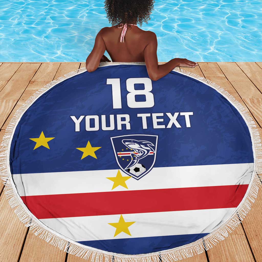 Cape Verde Football Go Champion Custom Beach Blanket Sporty Style - African Pride