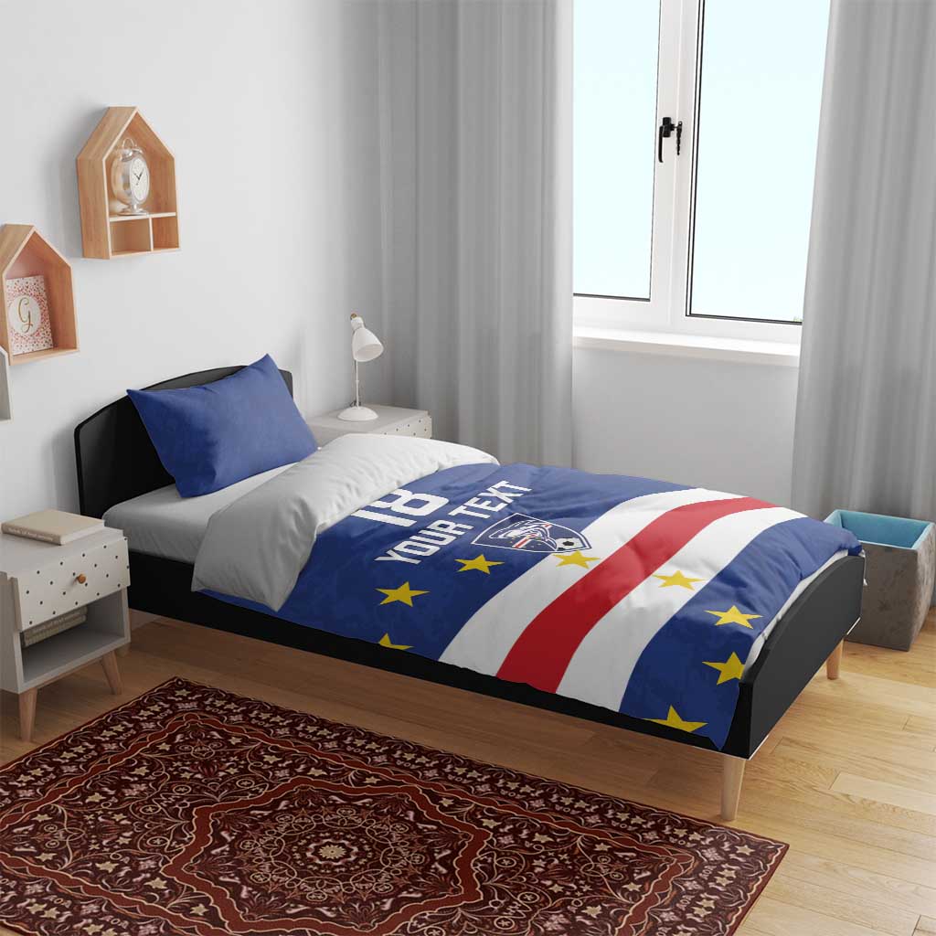 Cape Verde Football Go Champion Custom Bedding Set Sporty Style - African Pride