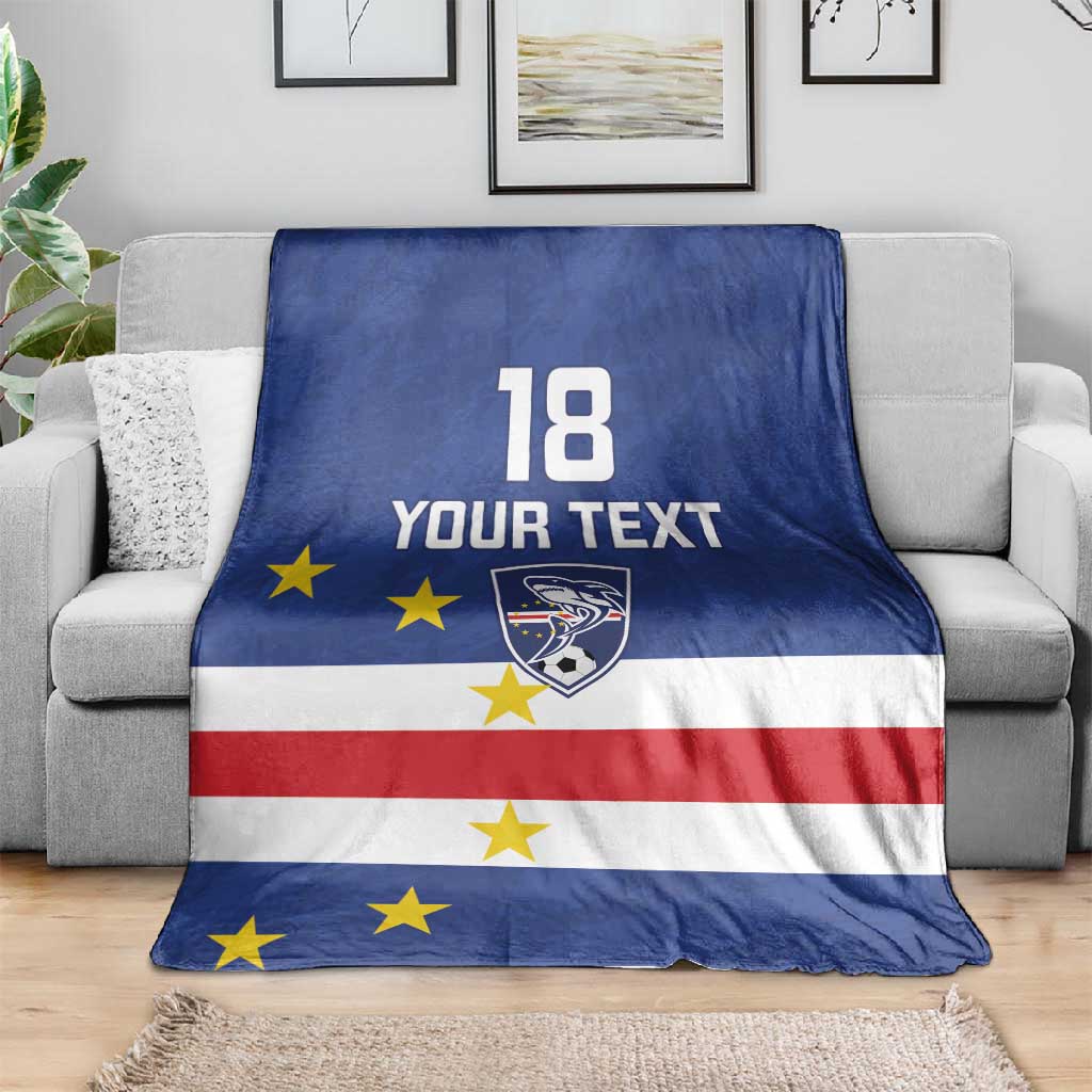 Cape Verde Football Go Champion Custom Blanket Sporty Style - African Pride