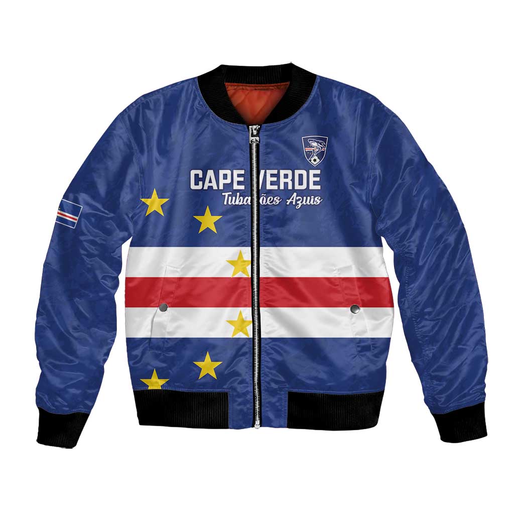 Cape Verde Football Go Champion Custom Bomber Jacket Sporty Style - African Pride