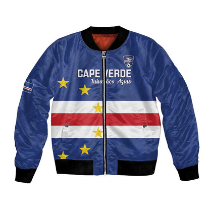 Cape Verde Football Go Champion Custom Bomber Jacket Sporty Style - African Pride