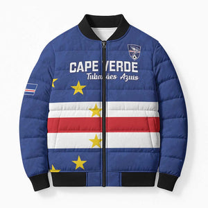 Cape Verde Football Go Champion Custom Bomber Puffer Jacket Sporty Style