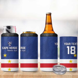 Cape Verde Football Go Champion Custom 4 in 1 Can Cooler Tumbler Sporty Style - African Pride