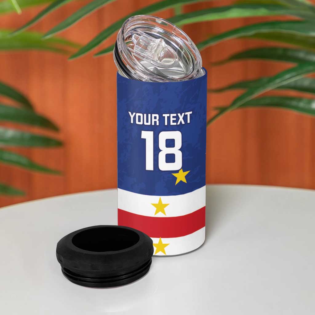 Cape Verde Football Go Champion Custom 4 in 1 Can Cooler Tumbler Sporty Style - African Pride