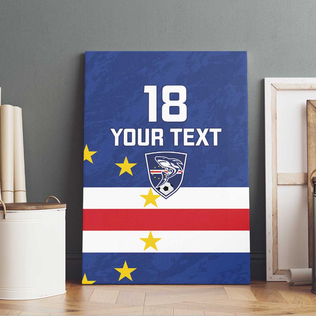 Cape Verde Football Go Champion Custom Canvas Wall Art Sporty Style - African Pride