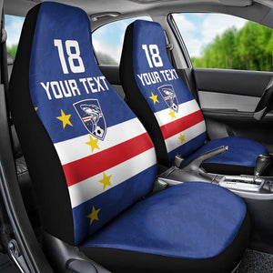 Cape Verde Football Go Champion Custom Car Seat Cover Sporty Style - African Pride