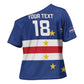 Cape Verde Football Go Champion Custom Cross Shoulder Shirt Sporty Style