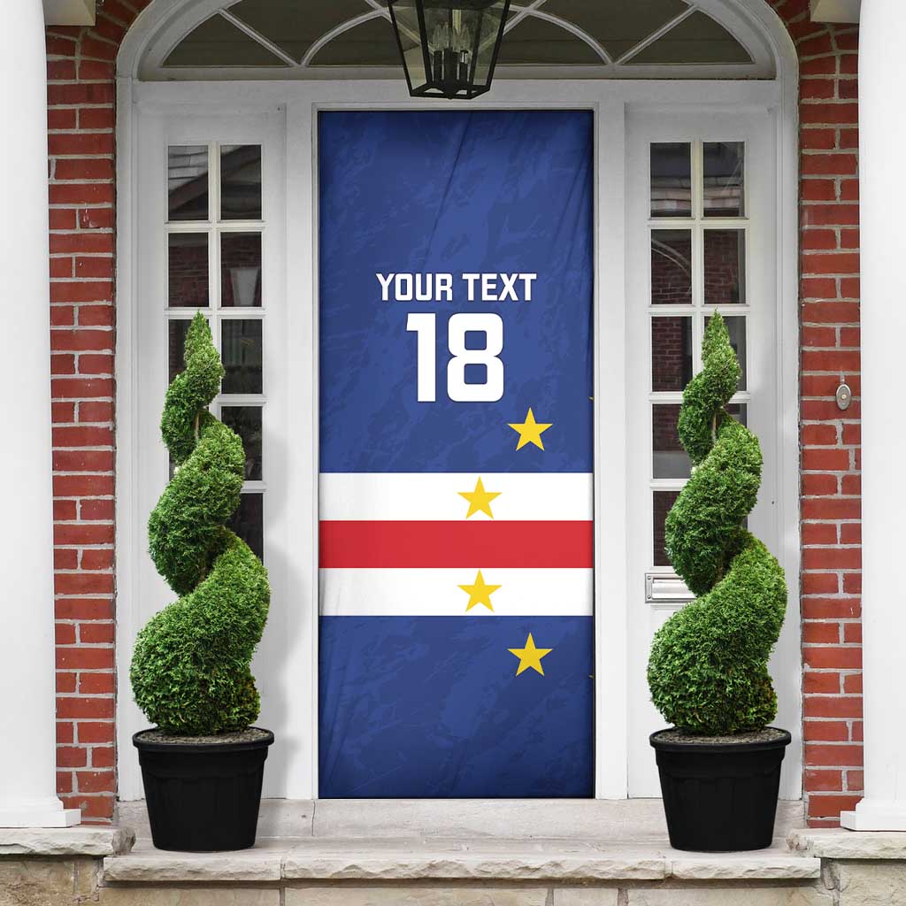 Cape Verde Football Go Champion Custom Door Cover Sporty Style