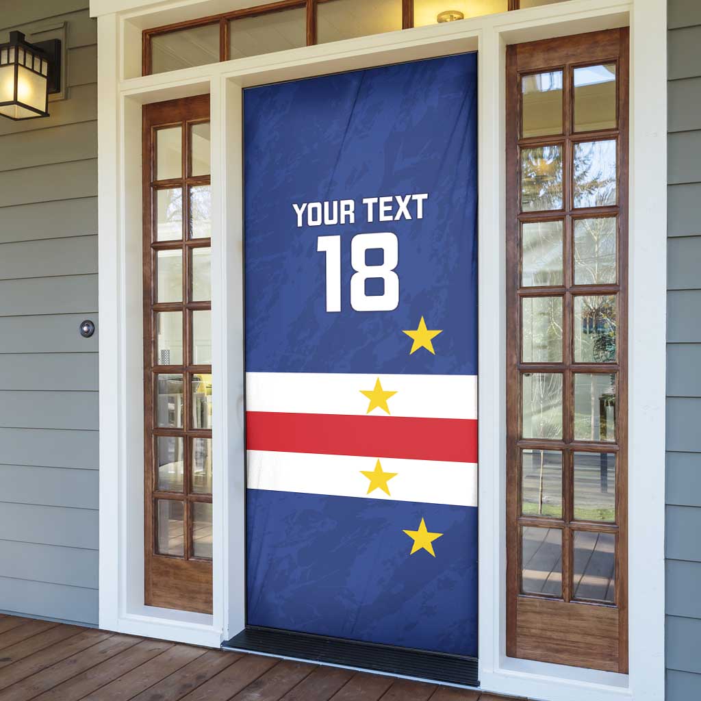 Cape Verde Football Go Champion Custom Door Cover Sporty Style