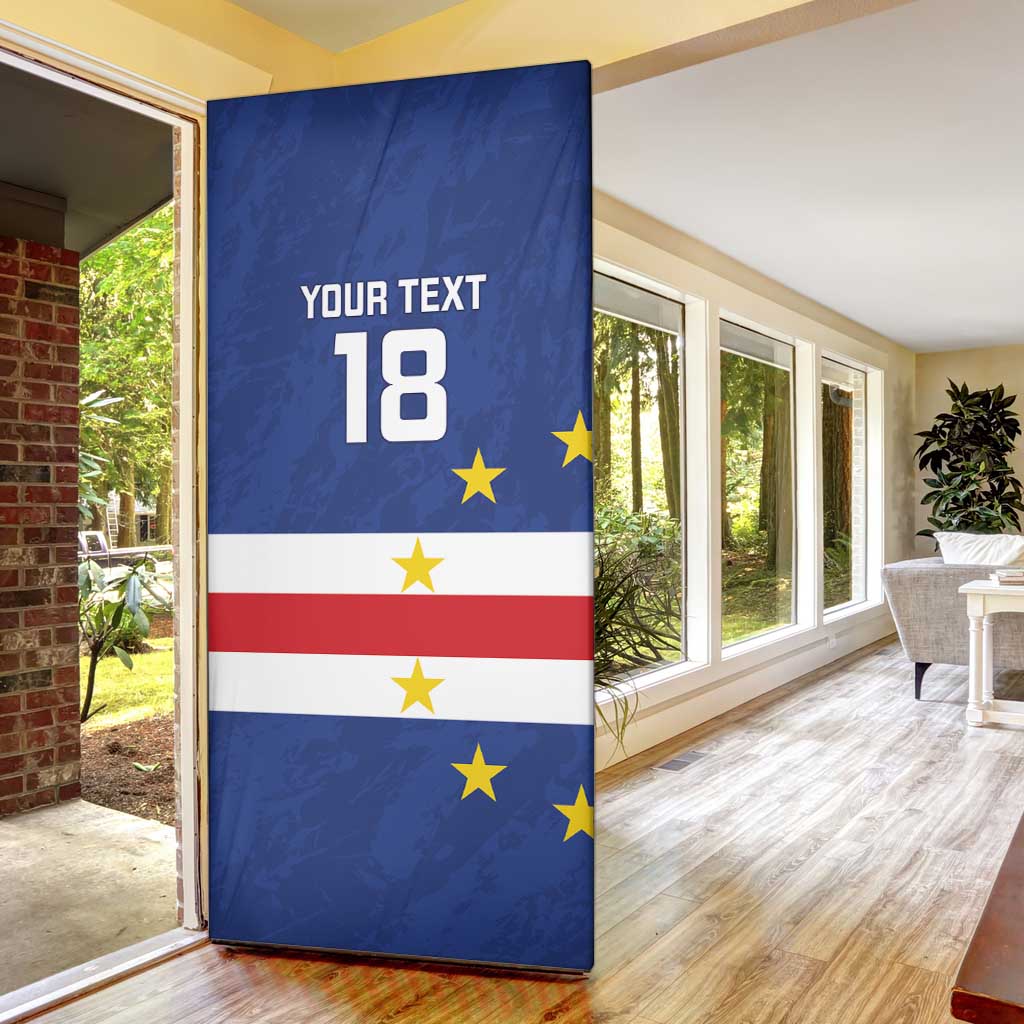 Cape Verde Football Go Champion Custom Door Cover Sporty Style