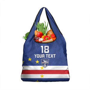 Cape Verde Football Go Champion Custom Grocery Bag Sporty Style - African Pride