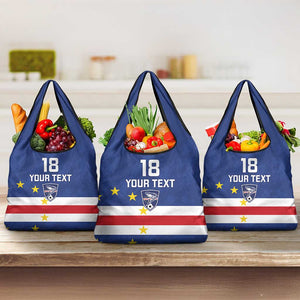 Cape Verde Football Go Champion Custom Grocery Bag Sporty Style - African Pride