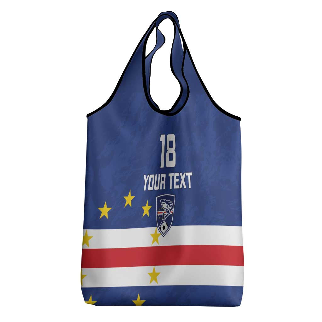 Cape Verde Football Go Champion Custom Grocery Bag Sporty Style - African Pride