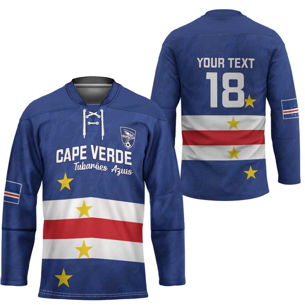 Cape Verde Football Go Champion Custom Hockey Jersey Sporty Style