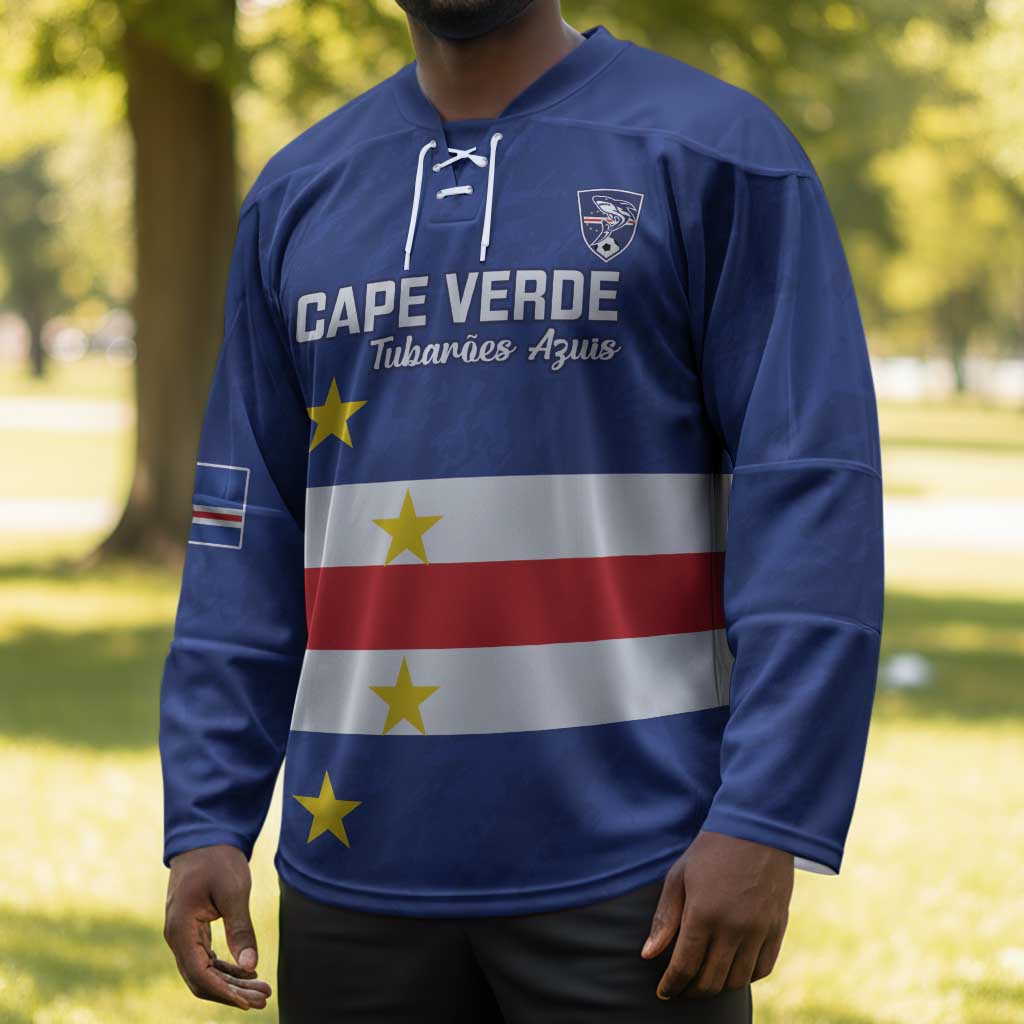 Cape Verde Football Go Champion Custom Hockey Jersey Sporty Style