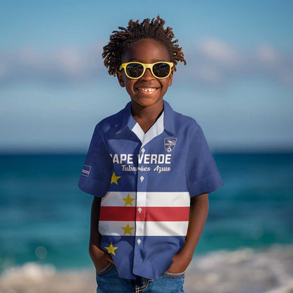 Cape Verde Football Go Champion Custom Kid Hawaiian Shirt Sporty Style - African Pride