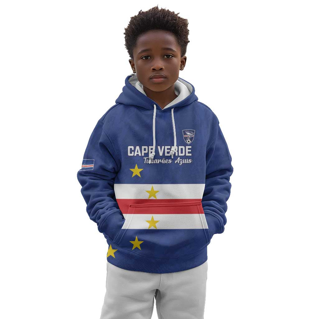 Cape Verde Football Go Champion Custom Kid Hoodie Sporty Style - African Pride