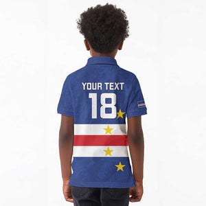 Cape Verde Football Go Champion Custom Kid Polo Shirt Sporty Style - African Pride