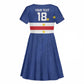 Cape Verde Football Go Champion Custom Kid Short Sleeve Dress Sporty Style - African Pride
