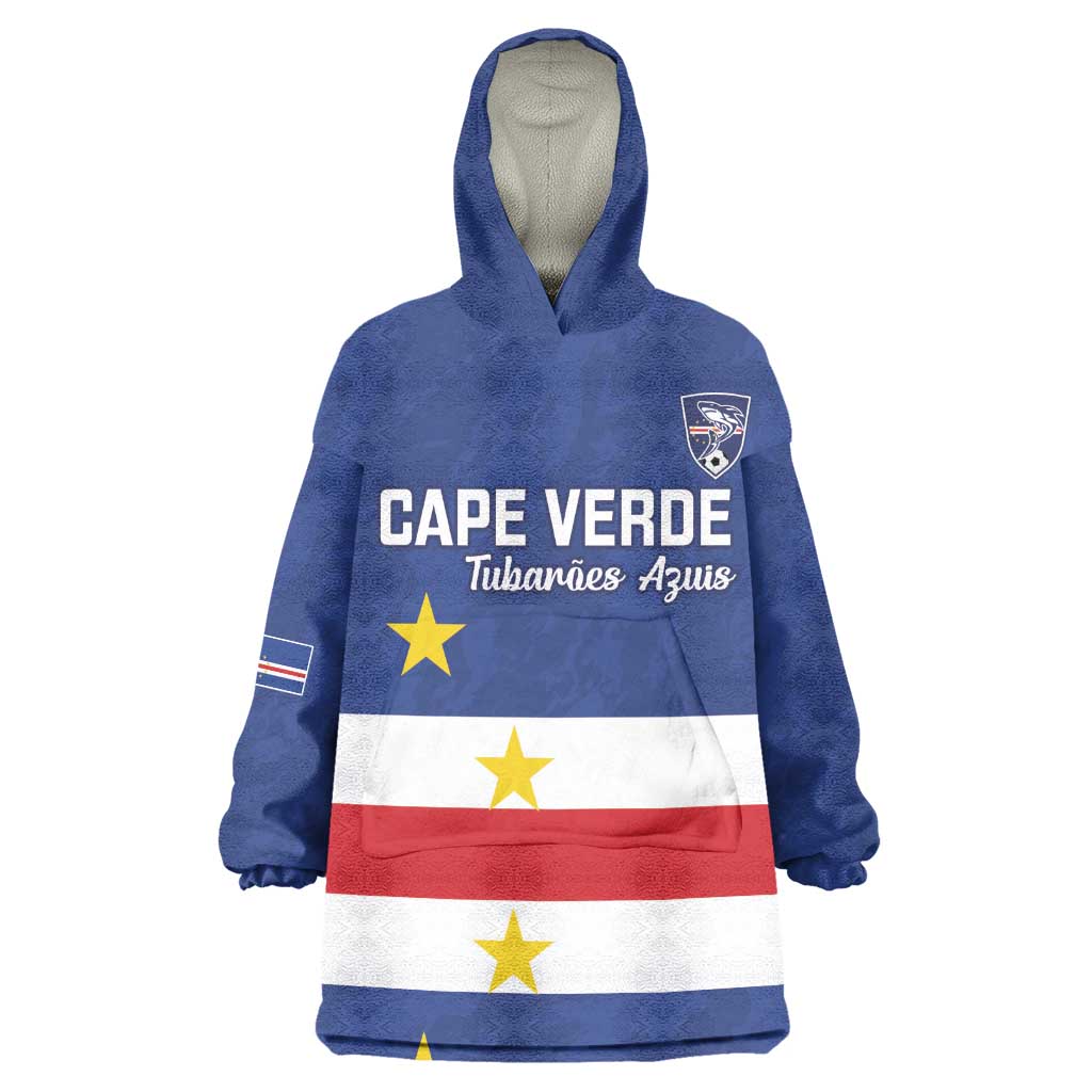 Cape Verde Football Go Champion Custom Kid Wearable Blanket Hoodie Sporty Style - African Pride