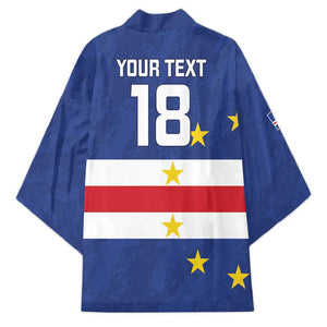 Cape Verde Football Go Champion Custom Kimono Sporty Style