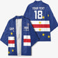 Cape Verde Football Go Champion Custom Kimono Sporty Style