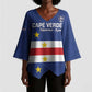 Cape Verde Football Go Champion Custom Kimono Sleeve Blouse Sporty Style