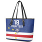 Cape Verde Football Go Champion Custom Leather Tote Bag Sporty Style - African Pride