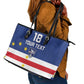 Cape Verde Football Go Champion Custom Leather Tote Bag Sporty Style - African Pride