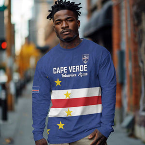 Cape Verde Football Go Champion Custom Long Sleeve Shirt Sporty Style - African Pride