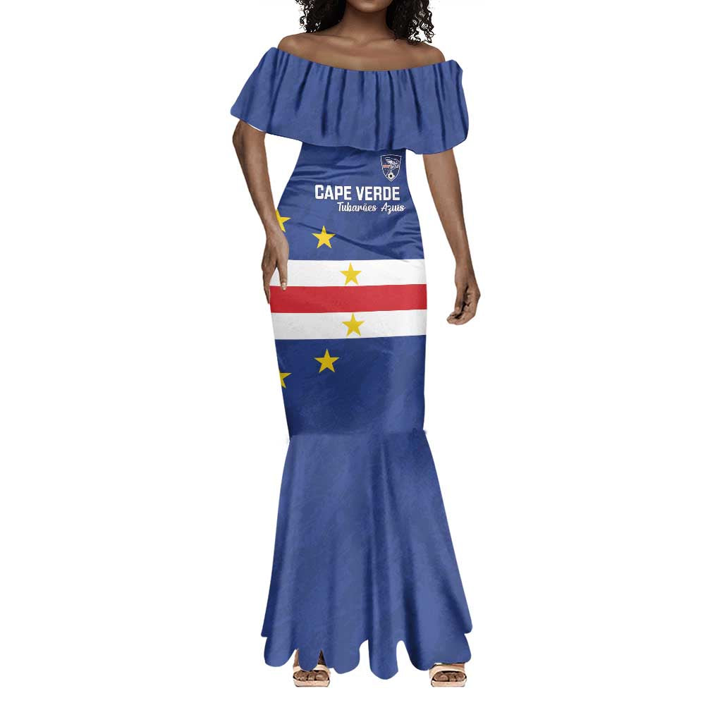 Cape Verde Football Go Champion Custom Mermaid Dress Sporty Style - African Pride