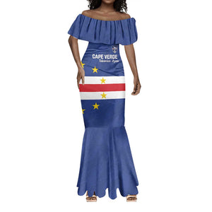 Cape Verde Football Go Champion Custom Mermaid Dress Sporty Style - African Pride