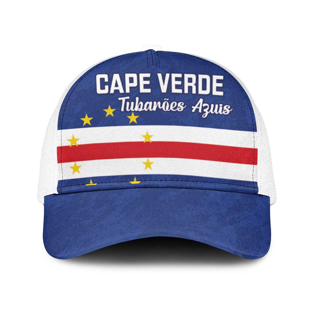 Cape Verde Football Go Champion Mesh Trucker Cap Sporty Style - African Pride