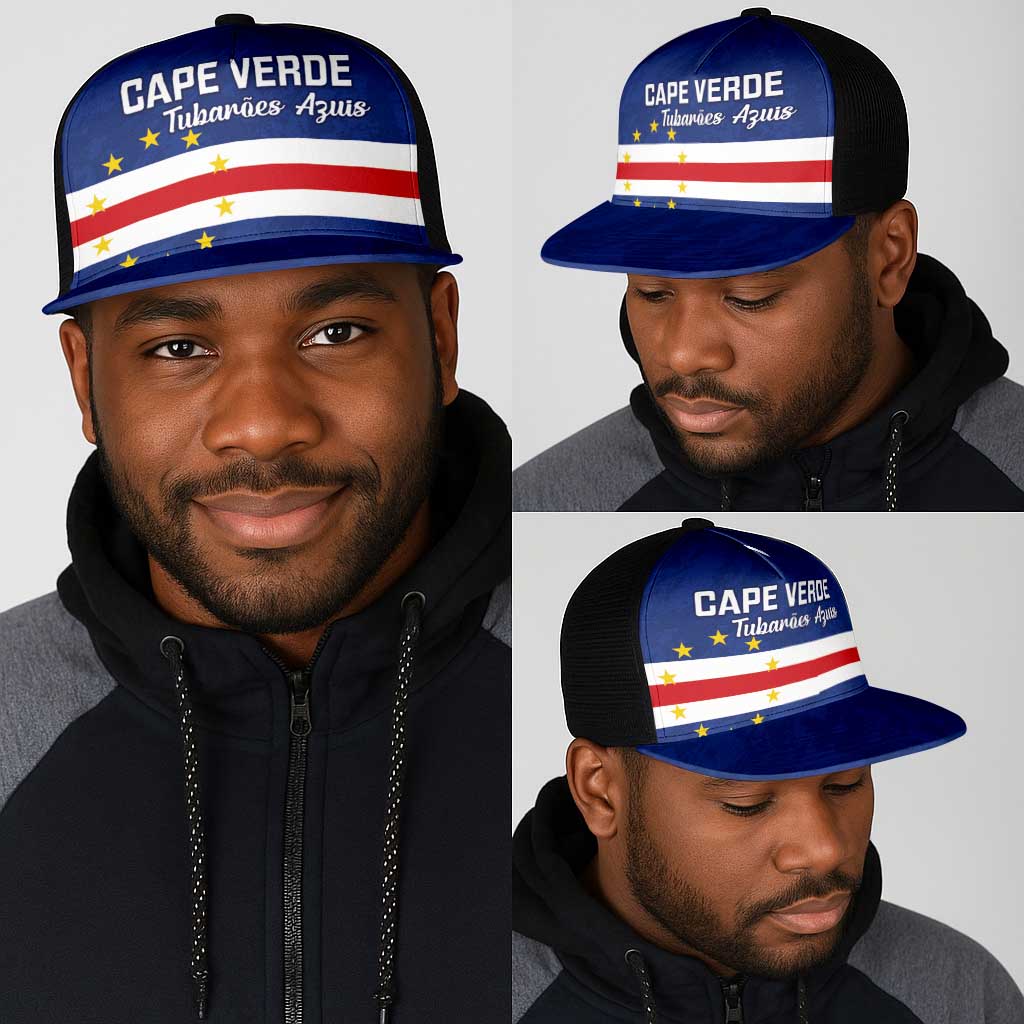 Cape Verde Football Go Champion Mesh Trucker Cap Sporty Style - African Pride
