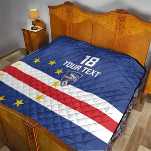 Cape Verde Football Go Champion Custom Quilt Sporty Style - African Pride