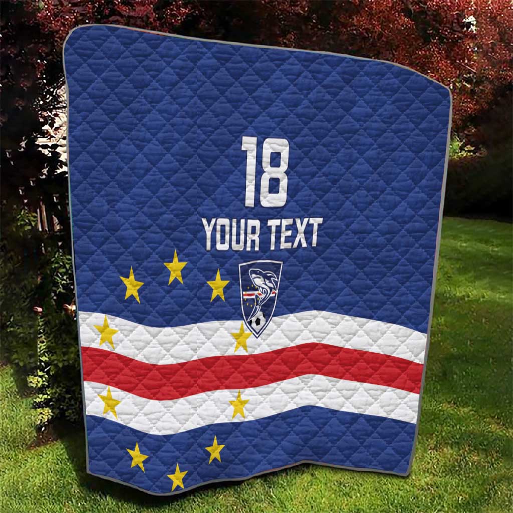 Cape Verde Football Go Champion Custom Quilt Sporty Style - African Pride