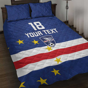 Cape Verde Football Go Champion Custom Quilt Bed Set Sporty Style - African Pride