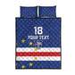 Cape Verde Football Go Champion Custom Quilt Bed Set Sporty Style - African Pride