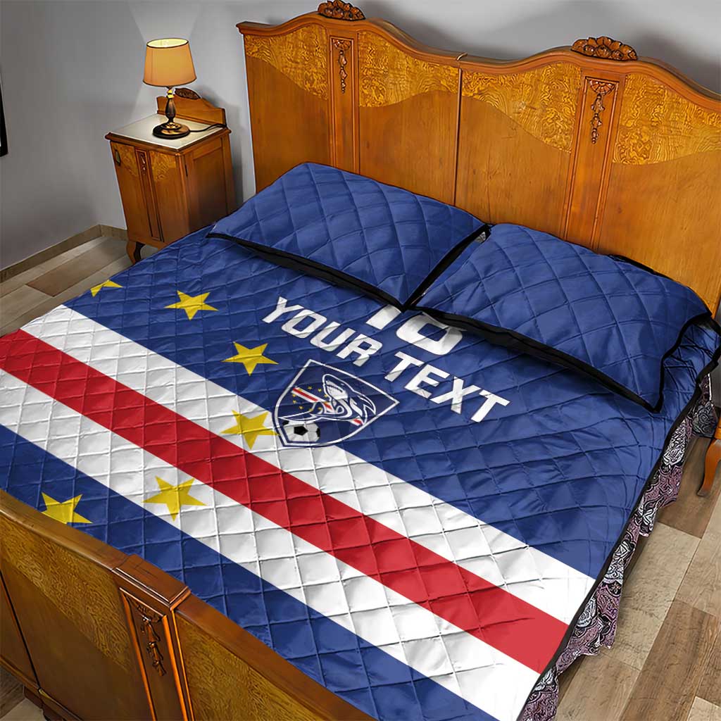 Cape Verde Football Go Champion Custom Quilt Bed Set Sporty Style - African Pride