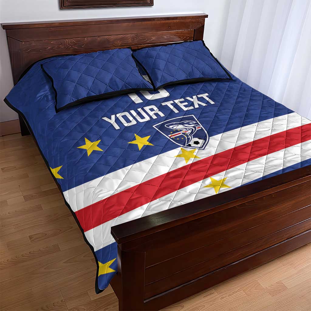 Cape Verde Football Go Champion Custom Quilt Bed Set Sporty Style - African Pride