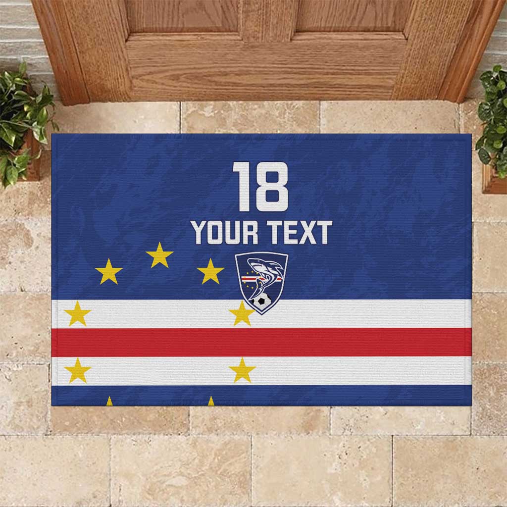 Cape Verde Football Go Champion Custom Rubber Doormat Sporty Style - African Pride