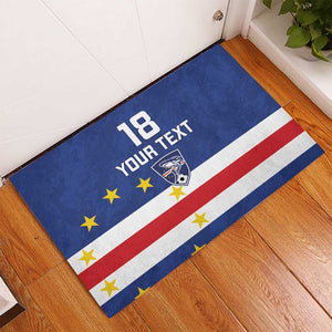 Cape Verde Football Go Champion Custom Rubber Doormat Sporty Style - African Pride